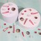 6 Packs of 6mm x 6mm Round Pearl Glass Bead 8 Inch Strand Pack of 3